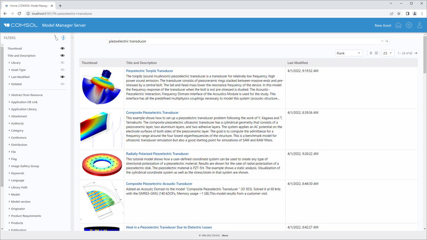 COMSOL Completes the Working Environment for Modeling and Simulation Projects with the Model Manager Server